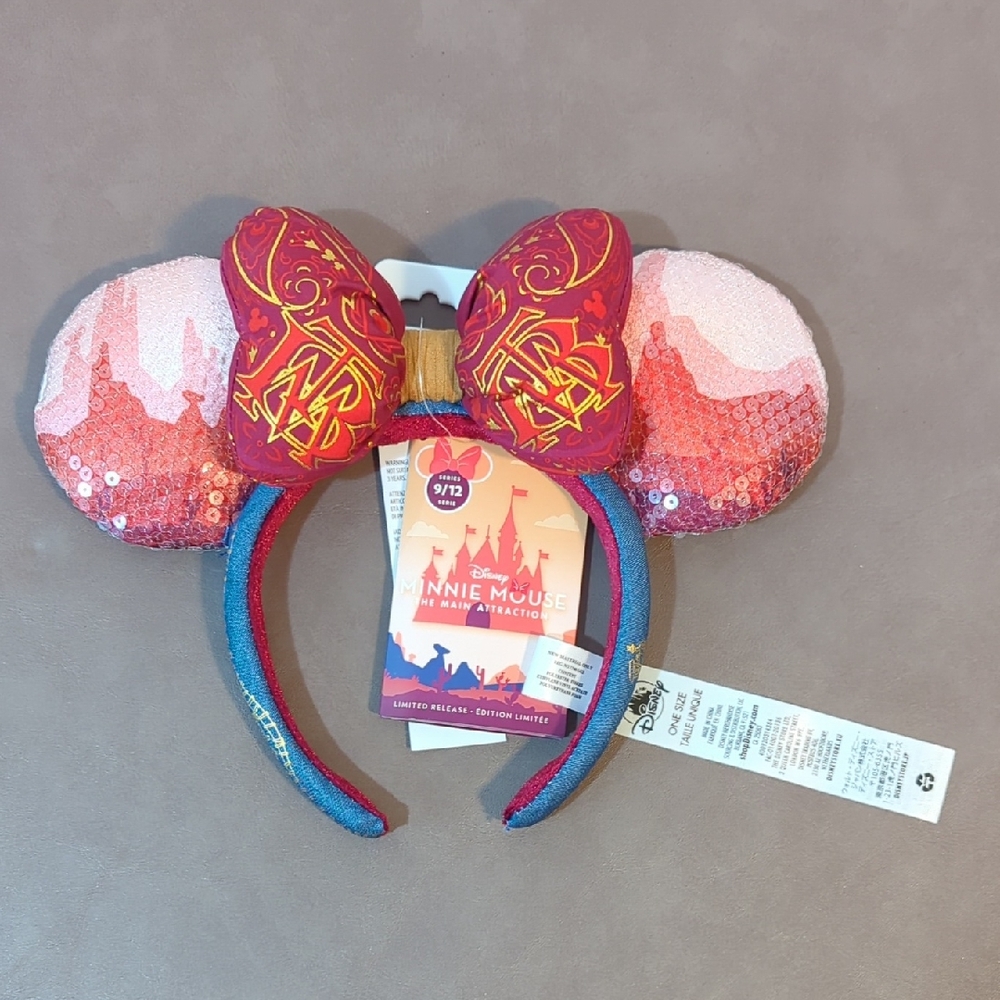 Disney Minnie Mouse Main Attraction 9/12 Big Thunder Mountain Ears Headband NEW